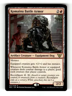 MTG: Komainu Battle Armor | Commander: Kamigawa: Neon Dynasty 21 NM - Image 1