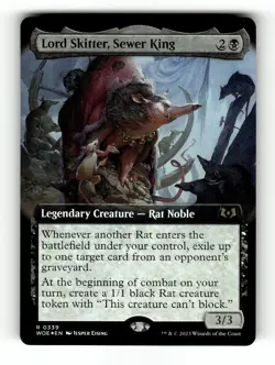 MTG: Lord Skitter, Sewer King (Extended Art) | Wilds of Eldraine 339 NM FOIL - Image 1