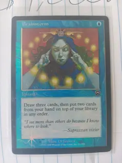 MTG Magic The Gathering-Brainstorm Foil- Mercadian Masques 1993-1999-# 61/350 - Image 1