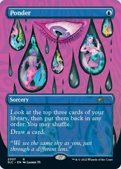 [1x] Ponder - Foil - Borderless - Near Mint, English - Secret Lair MTG Magic - Image 1