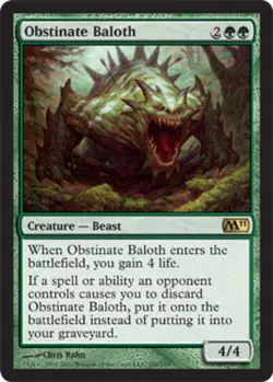 [4x] Obstinate Baloth - Slight Play, English - Magic 2011 MTG Magic - Image 1