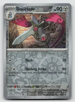 Pokemon Doublade Reverse Holo Common SV04: Paradox Rift 132/182 NM - Image 1