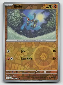 Pokemon Riolu - Reverse Holo Common SV01: Scarlet & Violet Base Set 112/198 NM - Image 1