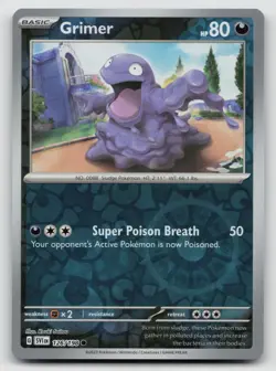 Pokemon Grimer Reverse Holo Common SV01: Scarlet & Violet Base Set 126/198 NM - Image 1