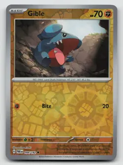 Pokemon Gible Reverse Holo Common SV04: Paradox Rift 094/182 NM - Image 1