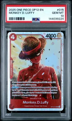 2025 One Piece Op12-Legacy Of The Master #015 Monkey D. Luffy PSA 10 - Image 1
