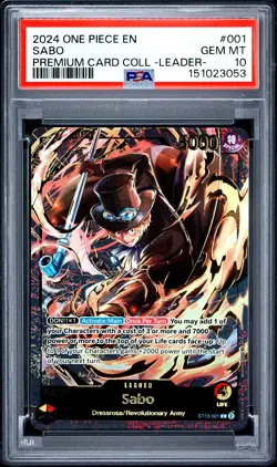 2024 ONE PIECE PREMIUM CARD COLLECTION -LEADER COLLECTION- #001 SABO PSA 10 - Image 1
