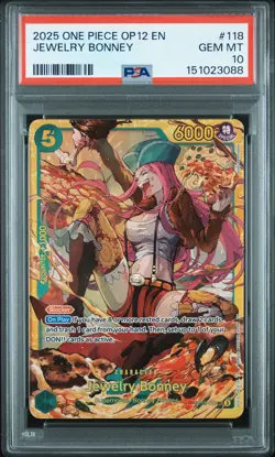 2025 ONE PIECE OP12-LEGACY OF THE MASTER #118 JEWELRY BONNEY PSA 10 - Image 1