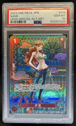 2023 One Piece Japanese Nami Special Alt Art #OP05-016 PSA 10 GEM MINT - Image 1