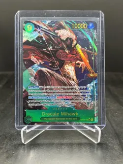 One Piece The Azure Sea's Seven Dracule Mihawk Secret Rare SEC Alt Art #OP14-119 - Image 1