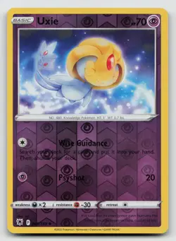 Pokemon Uxie Reverse Holo Uncommon SWSH10: Astral Radiance 065/189 NM - Image 1