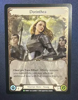 FAB HER057 Dorinthea COLD FOIL Young Hero Warrior Flesh & Blood TCG - Image 1