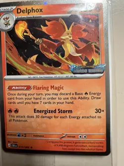 🔥 Delphox 013/086 Stamped Promo SEALED Chaos Rising Pokemon Card! NM! - Image 2