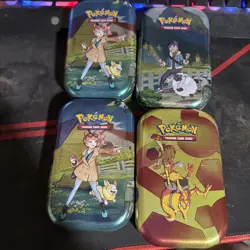 Pokemon TCG: 4 Mini Tin (Contains Random Bulk Cards Full) 820650807077 - Image 1