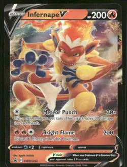 Infernape V 2022 Black Star Promo Full Art Ultra Rare Pokemon Card SWSH252 (NM) - Image 1