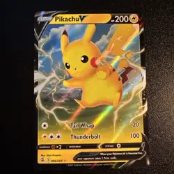 Pokemon TCG Pikachu v Illustration Card 086/264 Rare - Image 1