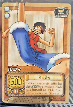 One Piece Bandai 2002 card Game Luffy VINTAGE EARLY OP JS RARE CARD - Image 1
