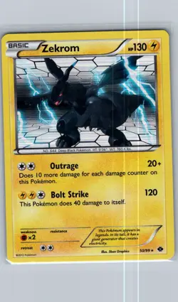 Zekrom 50/99 Holo Next Destinies - Pokemon Card - NM - Image 1
