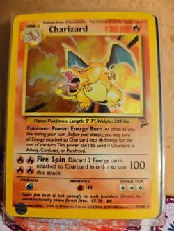 Pokemon Card Holographic Charizard (4/130), Base Set 2 - Image 1