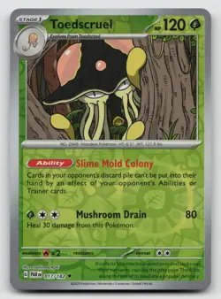 Pokemon Toedscruel - Reverse Holo Uncommon SV04: Paradox Rift 017/182 NM - Image 1