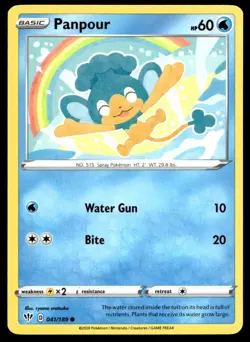 Panpour 41/189 Pokemon Card Darkness Ablaze Common 60 HP Near Mint MT - Image 1