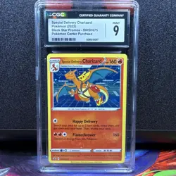 Pokemon Special Delivery Charizard SWSH075 SWSH Promo Holo CGC 9 EN - Image 1
