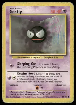 Gastly 50/102 Base Set Pokemon TCG trading card - Image 1