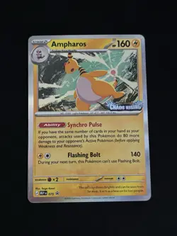 Ampharos 075 Mega Evolution Promo Chaos Rising Stamp Holo Pokemon TCG - NM - Image 1
