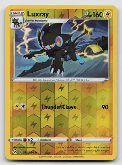 Pokemon Luxray Reverse Holo Rare SWSH08: Fusion Strike 093/264 NM - Image 1