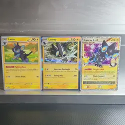 Pokemon TCG POR Luxio 027/088 Luxray 028/088 Luxray LV.X 109/111 Holo - Image 1