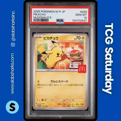 2025 POKEMON MCDONALD'S PROMO JP #020 PIKACHU PSA 10 - Image 1
