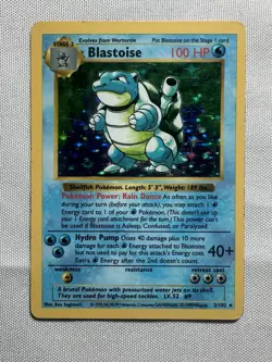 Pokemon Blastoise Base Set (Shadowless) Holo 02/102 - Image 1