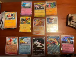 Pokemon Scarlet & Violet Card Lot 14 Holo Milotic EX Larvesta 60+ cards total! - Image 1