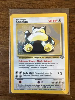 Snorlax (No Symbol) Holo Rare Jungle 11/64 Pokemon Card - WOTC 1999 - Image 1