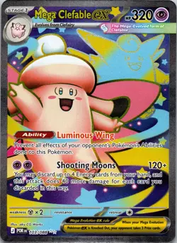Mega Clefable ex 103/088 Ultra Rare Perfect Order Pokemon Holo Near Mint - Image 1