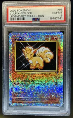 2002 Pokemon Legendary Vulpix Reverse Holo #98/110 PSA 8 - Image 1