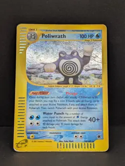 Poliwrath 024/165 Expedition Base Set Holo Rare Pokemon TCG Yuka Morii HP - Image 3