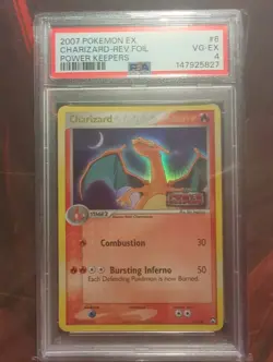 PSA 4 Charizard 6/108 Power Keepers Reverse Holo POKEMON 2007 - Image 1