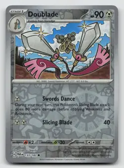 Pokemon Doublade Reverse Holo Common SV04: Paradox Rift 133/182 NM - Image 1