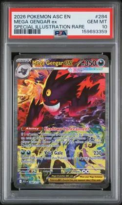 2026 POKEMON ASCENDED HEROES SPECIAL ILLUSTRATION RARE MEGA GENGAR EX PSA 10 - Image 1