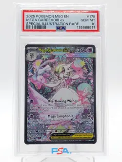 MEGA GARDEVOIR EX 2025 POKEMON MEGA EVOLUTION #178 SIR PSA 10 Q0895 - Image 1