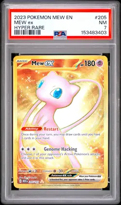 2023 POKEMON MEW EN-151 HYPER RARE #205 MEW EX PSA 7 - Image 1