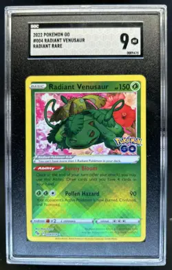 2022 Pokemon SWSH Pokemon GO Radiant Venusaur #004/078 SGC 9 - Image 1
