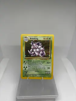 Base Set Pokemon TCG Nidoking 11/102 Rare Holo LP - Image 1