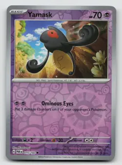 Pokemon Yamask Reverse Holo Common SV04: Paradox Rift 075/182 NM - Image 1