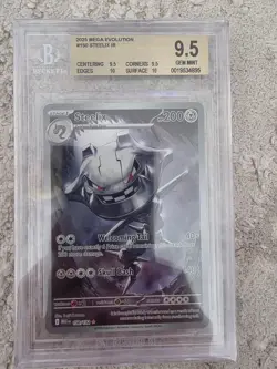 Pokemon TCG Mega Evolution Steelix IR 150/132 Card | BGS 9.5 GEM MINT - Image 1