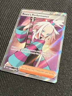 Pokemon TCG Roxie's Performance 112/086 Chaos Rising Full Art Holo NM - Image 3