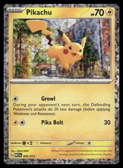 Pikachu 006/015 holo Promo McDonald's Collection 2023 Pokemon Holo Near Mint - Image 1