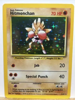 ✨ Pokemon TCG – Hitmonchan – Base Set – 1999 – Holo Rare - Image 1