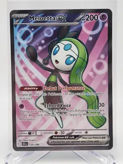 2025 Pokemon SV Black Bolt Meloetta ex 159/086 Ultra Rare Full Art NM/M - Image 2